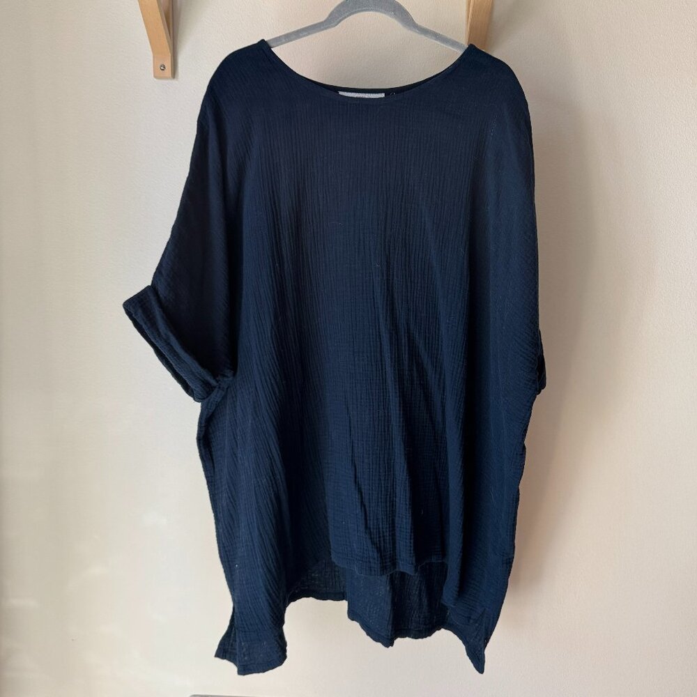 Maurie + Eve navy cotton dress